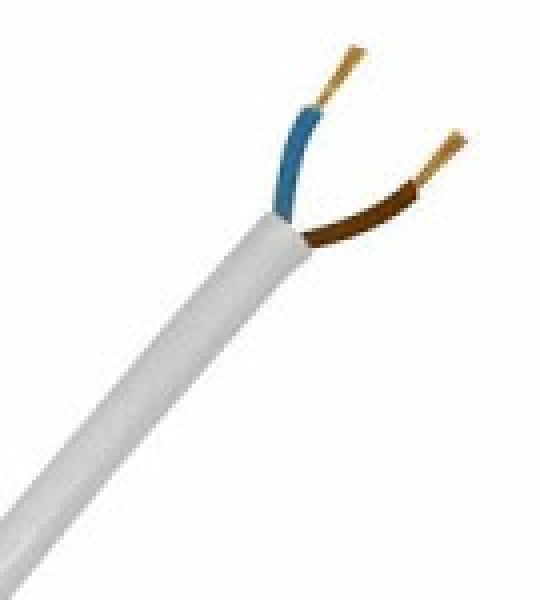 0.5 mm 2 core flex cable havells white
